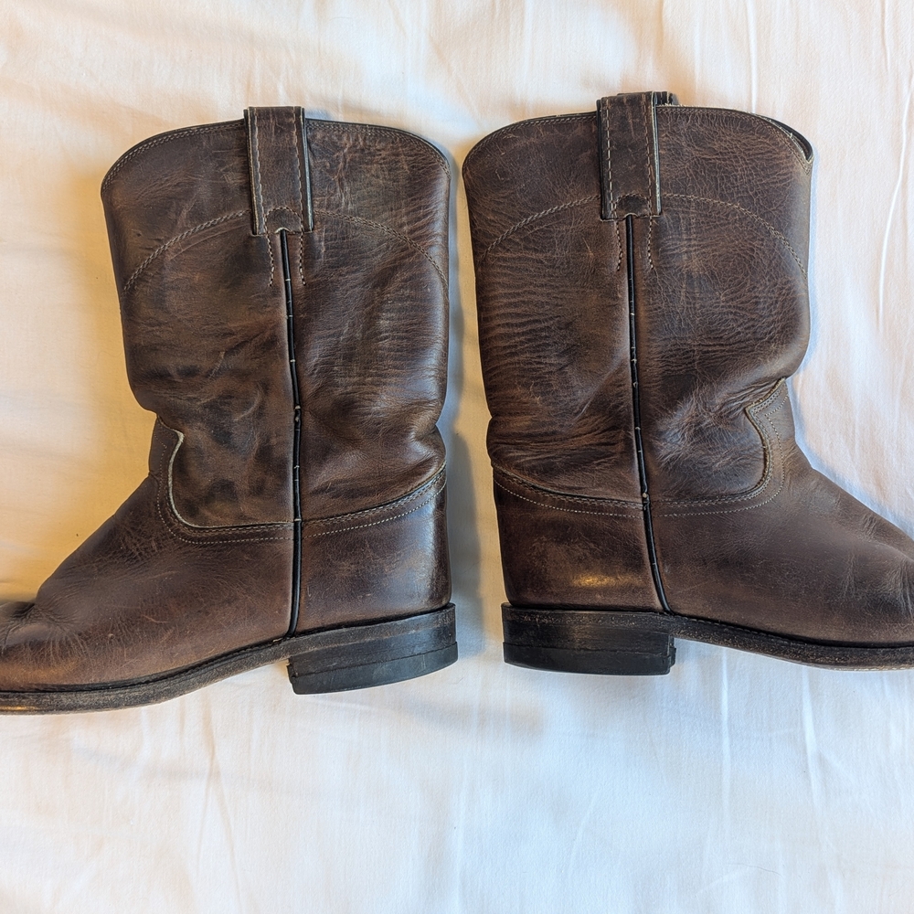 Brown Leather Cowboy Boots